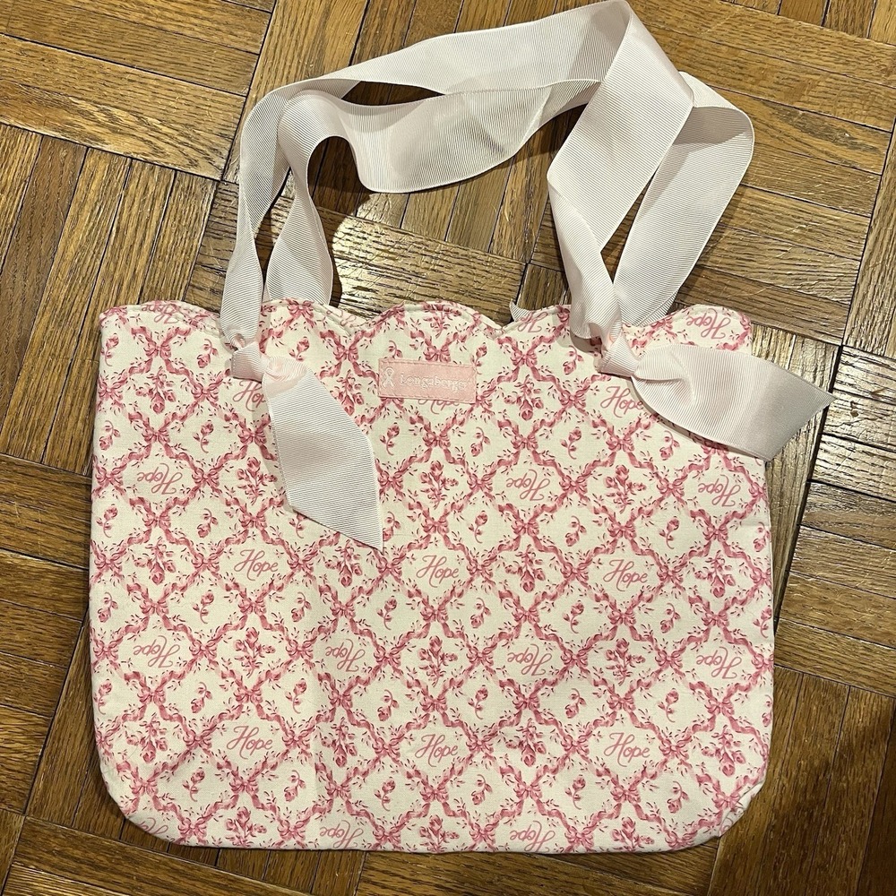 New Longaberger 2009 Horizons Of Hope‎ Tote Bag Purse Breast Cancer Awareness
